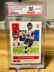2022 Chronicles Draft Desmond Ridder Rookie GMG Graded 10 Gem Mint ๐ RC - Picture 1 of 1