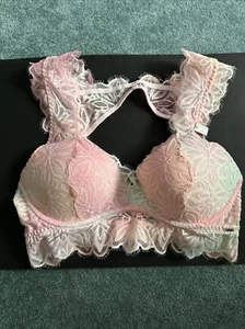 NWT Victoria's Secret PINK The Date Push-Up Lace Underwire Bra Bralette Medium - Picture 1 of 6