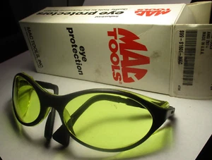Mac Tools UVEX SS1601 Bandit Black Frame Amber Lens Safety Glasses USA - Picture 1 of 4