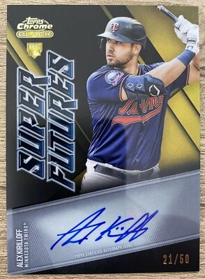 Alex Kirilloff 2021 Topps Chrome Black Super Futures  AUTO GOLD REFRACTOR #/50 - Image 1 of 2