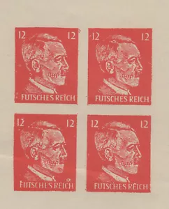 ALEMANIA Propaganda Aliada "Reich Alemán" Calavera Falsificada - Imagen 1 de 3