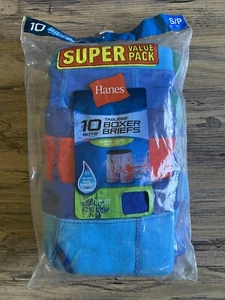 Hanes Boys' ComfortSoft Waistband Boxer Briefs 10-Pack Assorted Small 6/8 - Picture 1 of 4