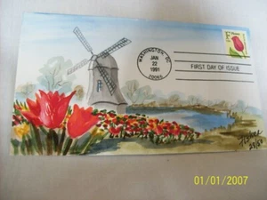 Fisher's first day cover for Flower from 1991 28/50 - Picture 1 of 1
