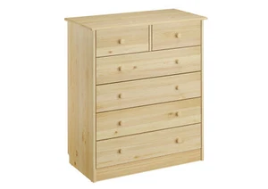 Kommode Sideboard Anrichte Kiefer natur 2+4 Schubladen Ordnungshelfer - Bild 1 von 3