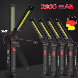 COB LED-KFZ Arbeitsleuchte Akku Werkstattlampe Handlampe Mit-Magnet Stablampe DE - Bild 1 von 20