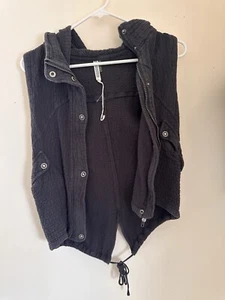 Monoreno Hooded Gray Vest Medium - Picture 1 of 3