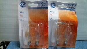 GE 40W Crystal Clear Ceiling Fan Light Bulbs 2 Pack  LOT OF 2   81561) FS