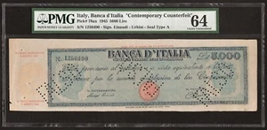 ITALIEN 5000 LIRE 1945 P:78ax UNC (64 PMG) - Bild 1 von 2