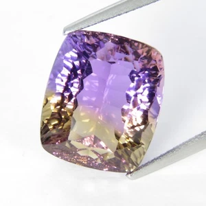 13.83Cts Gorgeous Natural Ametrine 15.8x13.5mm Cushion Laser Cut Loose Gemstone - Picture 1 of 4