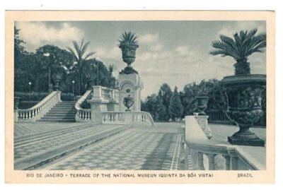 Rio De Janeiro Postcard Brazil Terrace of National Museun Quinta da Boa Vista - Image 1 of 2
