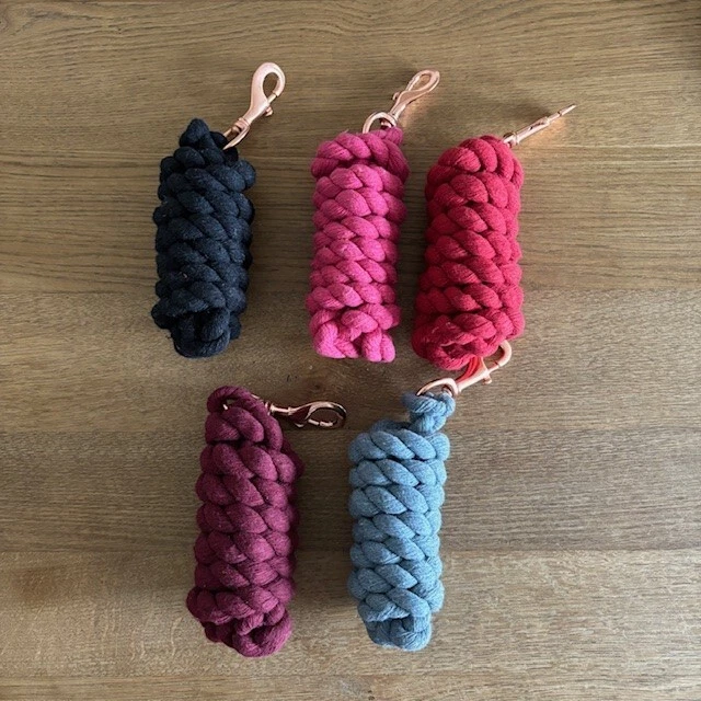 Lead Ropes, PACK OF 5, Rose Gold Clips, Assortment of Colours, FREE UK Postage - Image 1 of 1