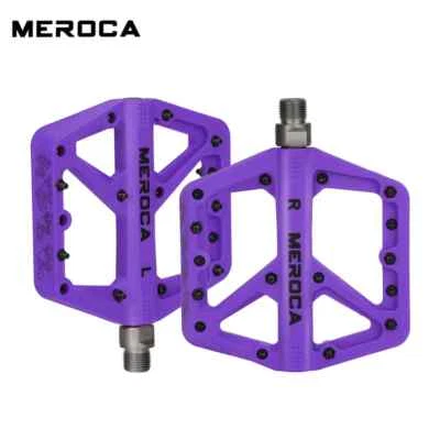 Pedales duraderos con cojinete de plataforma antideslizante de fibra de nailon para bicicleta de montaña/carretera Foto 1 de 4