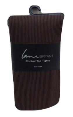Lane Bryant Control Top Tights Brown Size A/B, 1 Pair, Made in USA Free Shipping - Image 1 of 3