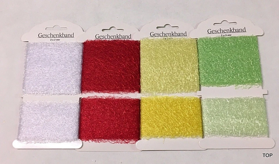 0,63€/m 2er Set Geschenkband 2m Netzband 70 u. 50 mm Farbwahl - Dekoband - Image 1 of 1