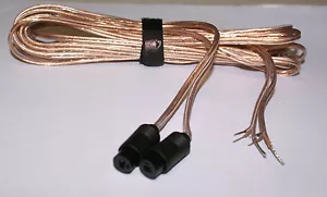 Speaker Cables Bang Olufsen Speakers with 2 Pin DIN Female Connectors 12ft NEW - Picture 1 of 2