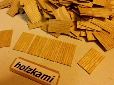LENLUX Eiche Dachschindeln Holz. 25mm x 15mm x 1mm L/B/H. 500 Schindeln = 1Stk.