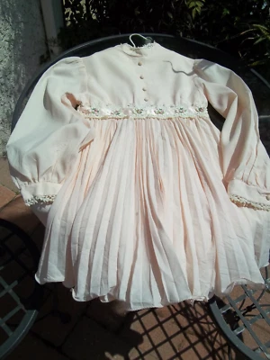 Vestido Vintage Dorissa of Miami Niñas Pradera Estilo Victoriano EE. UU. Vintage 10 Rosa Foto 1 de 4
