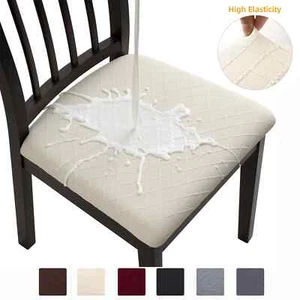 Dining chair cover, elastic jacquard washable cover, seat cushion cover - Picture 1 of 28