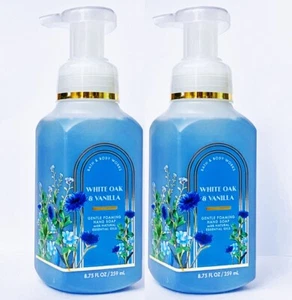 2 Bath & Body Works WHITE OAK VANILLA Gentle Foaming Hand Soap 8.75 oz - Picture 1 of 2
