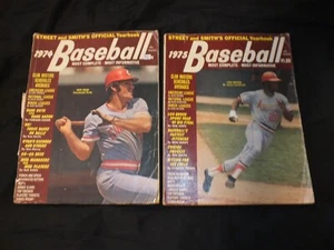 Street and Smith's Yearbook Baseball 1974 cover Pete Rose 1975 Lou Brock - Picture 1 of 1