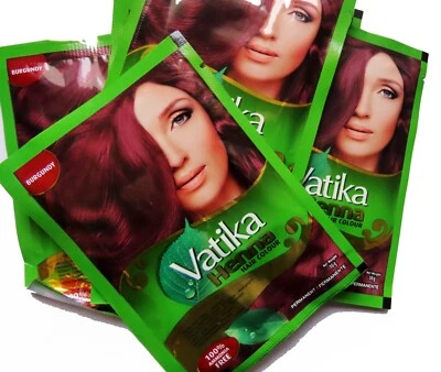 Hochwertiges VATIKA Henna 6 BEUTEL À 10 GRS natur, BURGUNDY made in DUBAI