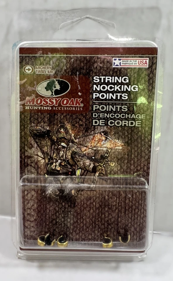 Mossy Oak String Nocking Points Archery Bow Hunting 5 Piece NEW Made in USA - Image 1 of 2