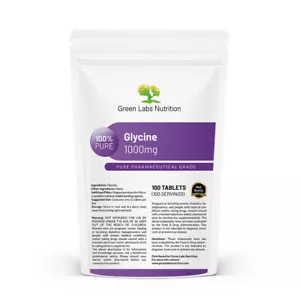 Glycin 1000mg Tabletten - Entspannung, Schlafqualität, Erholung & Gehirnunterstützung - Bild 1 von 12