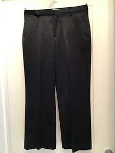 Vintage Gap Size US0 Waist 27in Black Stretch Satin Cropped Trousers Leg 23in - Picture 1 of 5