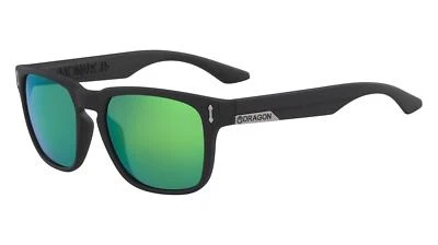 NEW DRAGON DR MONARCH LL 007 Matte Black Sunglasses with Green Mirror Lenses - Image 1 of 2
