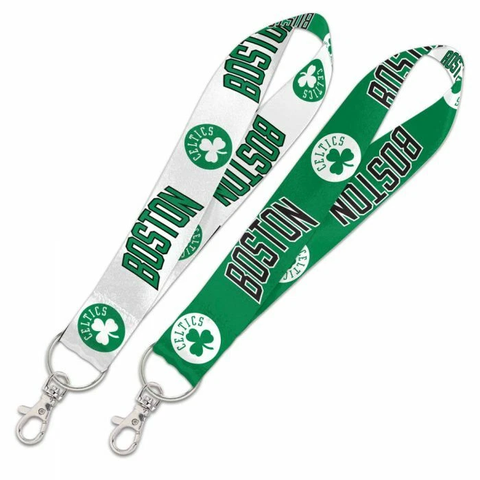 BOSTON CELTICS WRISTLET LANYARD KEYCHAIN 1" WIDTH 8" LENGTH W/ CLASP - Image 1 of 1