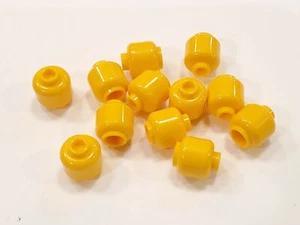 12x-Lego hellorange Minifigur, Kopf (einfarbig) - hohle Nieten (3626c) neu - Bild 1 von 1