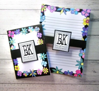 Letter Writing Set, Doodle Flowers Letter Stationery Set, Personalised - image 1 of 4