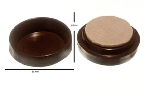 Tapas Protector Suelo Ruedas Mueble Desliza Y Fieltro Almohadilla 60mm Paquete 4 - Imagen 1 de 1