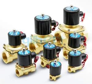 12V-380V N/C 3/8" 1/2" 3/4" 1" BSP Brass Electric Solenoid Valve Water Valve - Picture 1 of 74