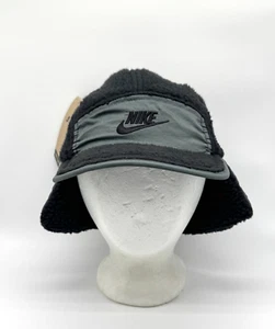 Nike Fly Cap Unstructured Outdoor Cap Sz S/M Unisex NWT Ear Flaps Fleece Black - Picture 1 of 10