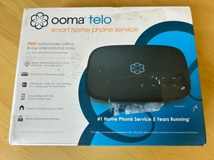 Ooma Telo Bezpłatna usługa telefonii domowej - CZARNA - z oryginalnym PUDEŁKIEM NOWA - Zdjęcie 1 z 9