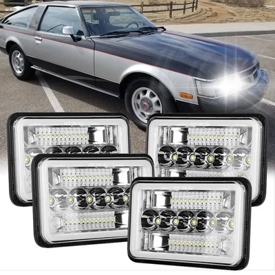 4x Para GMC W3500 W4500 W5500 Adelante 4x6" pulgadas LED Faros Alto/Bajo Haz DOT DRL Foto 1 de 4