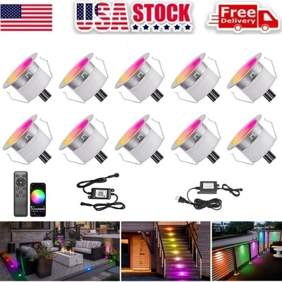 LED Deck Recessed Light Kit 10pcs Φ1.22 WiFi Smart Phone Control 12V Low Voltage - Image 1 of 4