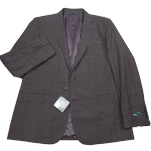 $450 Brooks Brothers Marrón Alfileres Traje A Cuadros Chaqueta Blazer Para Hombres Talla 48L - Imagen 1 de 14