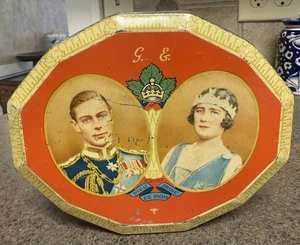 1939 King George VI & Queen Elizabeth Gedenkdose aus Kanadabesuch - Bild 1 von 4