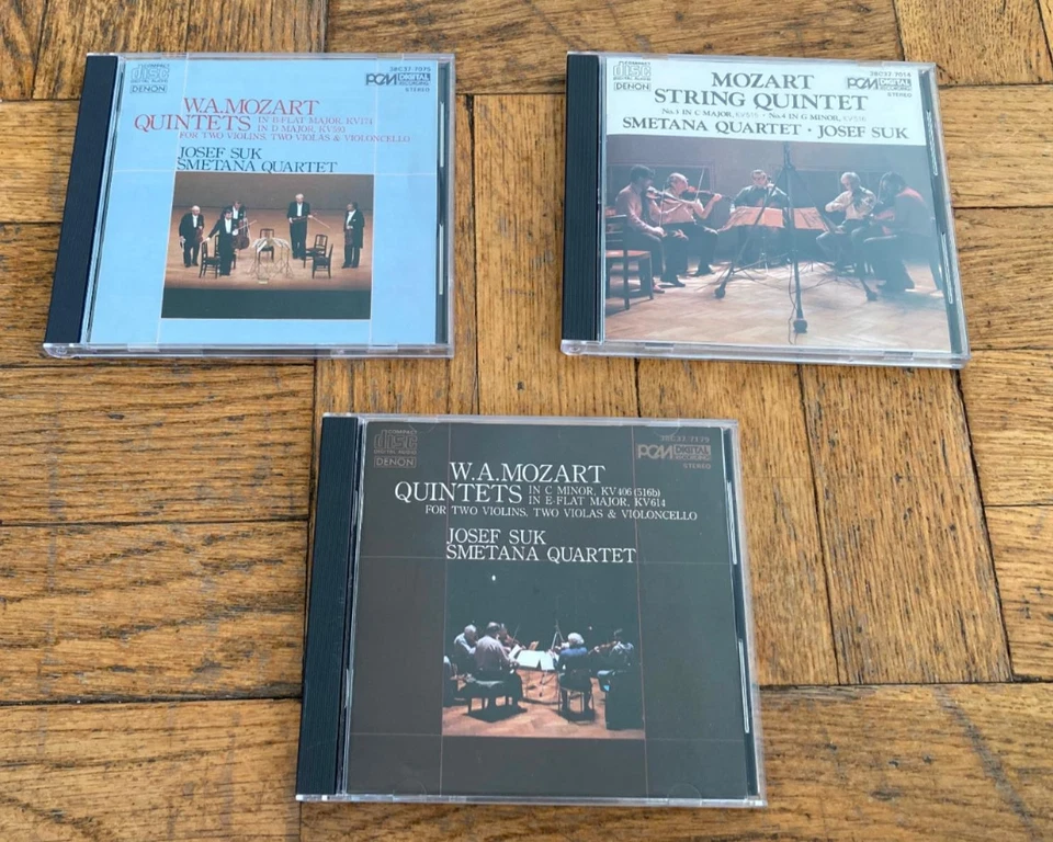 Mozart: Quintets 3 CD Lot Smetana Quartet and Josef Suk KV 406, 614, 515, 516, - Image 1 of 4