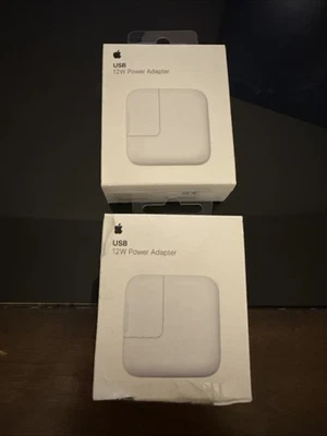 Genuine Apple A2167 12W USB Power Adapter Original for iPhone, iPad - White 2pk - Image 1 of 2