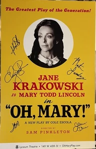 OH, MARY! - Broadway Cast Signed Poster - Jane Krakowski, Cheyenne Jackson ++ - Picture 1 of 4