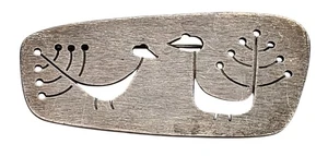 Spilla da donna vintage ROBERT PIERRON argento sterling modernista ritagliata - Foto 1 di 3