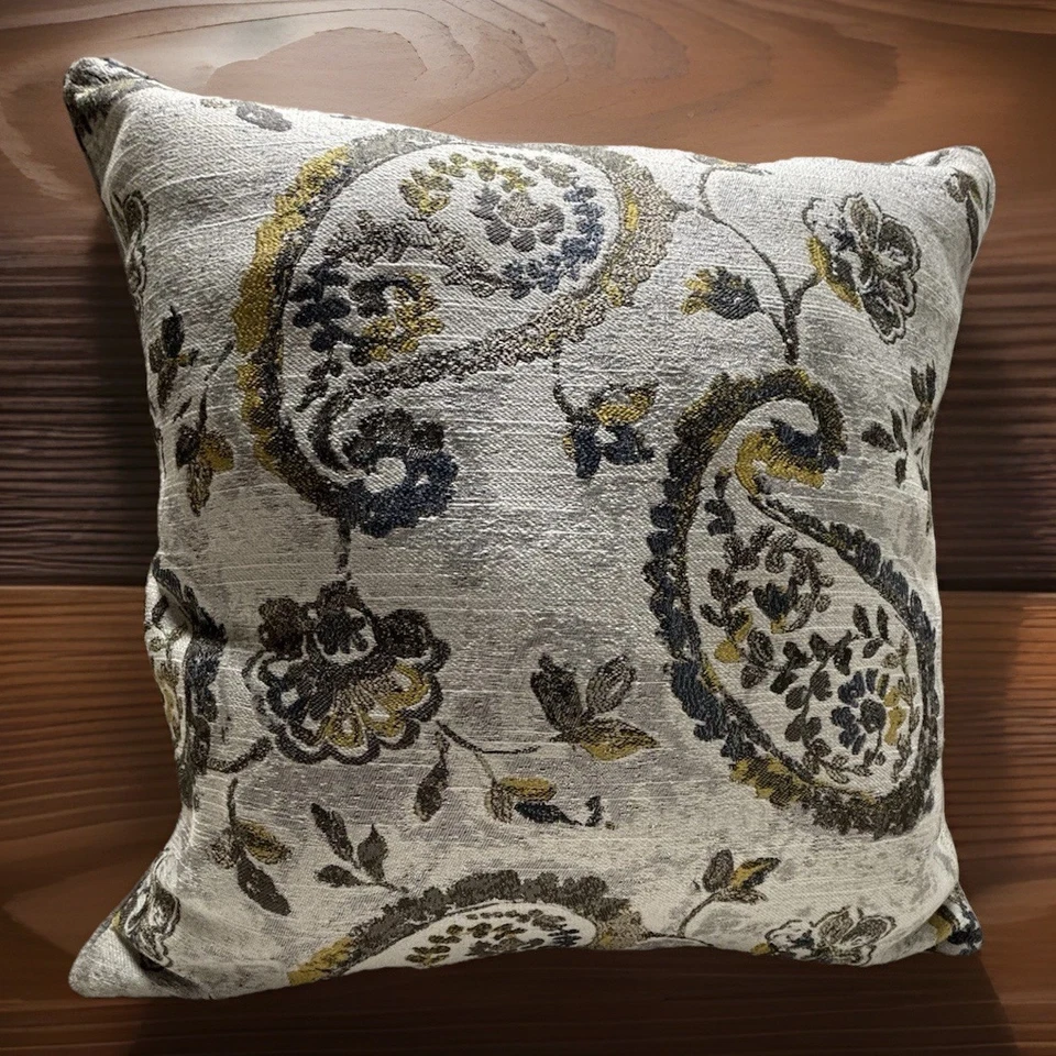 Paisley 20”x20” SET OF 2 Throw Pillows DOWN FILLED preowned **FREE SHIPPING** - Image 1 of 3