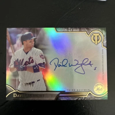 Tarjeta Topps Tribute David Wright 2016 automática/50 + Immaculate/10 + Jersey Card Foto 1 de 4