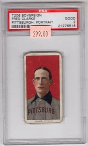 T206 Sovereign Fred Clarke Pittsburgh Portrait PSA 2 - Picture 1 of 2