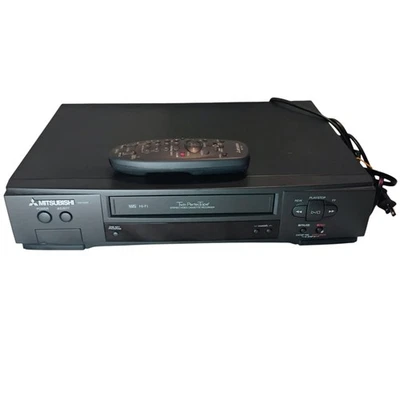 Grabadora de casete de video VHS estéreo Hi-Fi Mitsubishi HS-U440 VCR con control remoto ¡FUNCIONA! Foto 1 de 4