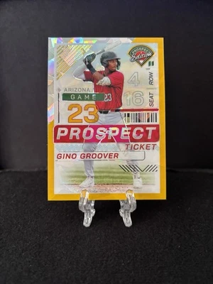 Gino Groover 2024 Panini Prospect Edition Gold Prizm #10/10 Diamondbacks #46 - Image 1 of 2