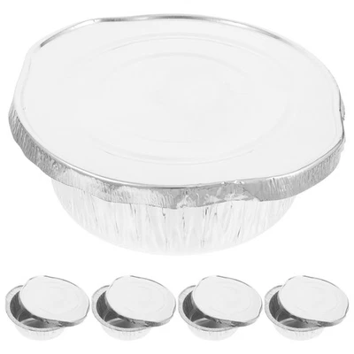  5 Stück Aluminium-Pfannen, Einweg-Backformen, Chafing-Tabletts mit Deckel, 20,3 - Bild 1 von 4